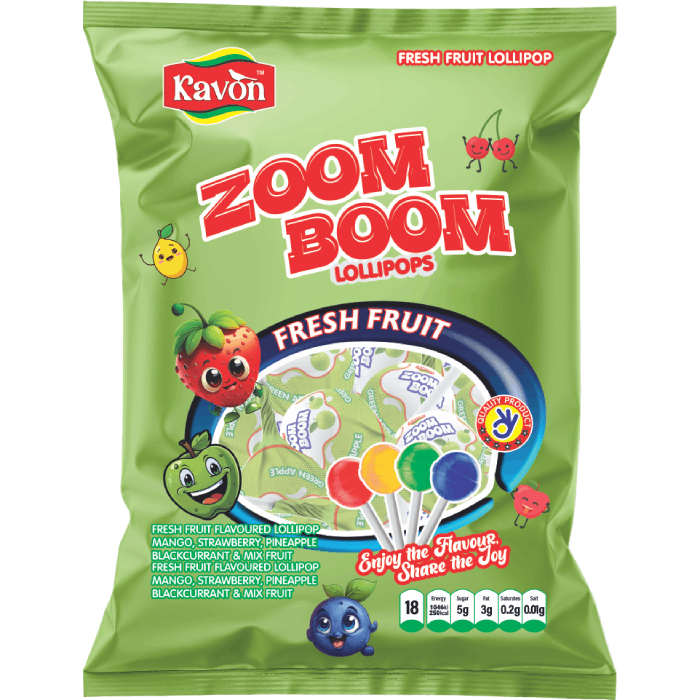 Zoom Boom Green Apple Lollipops